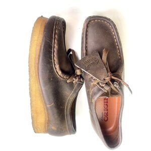 Clarks Wallabees Boots Shoes Size 6.5 M Beeswax Leather Wallabee Boots